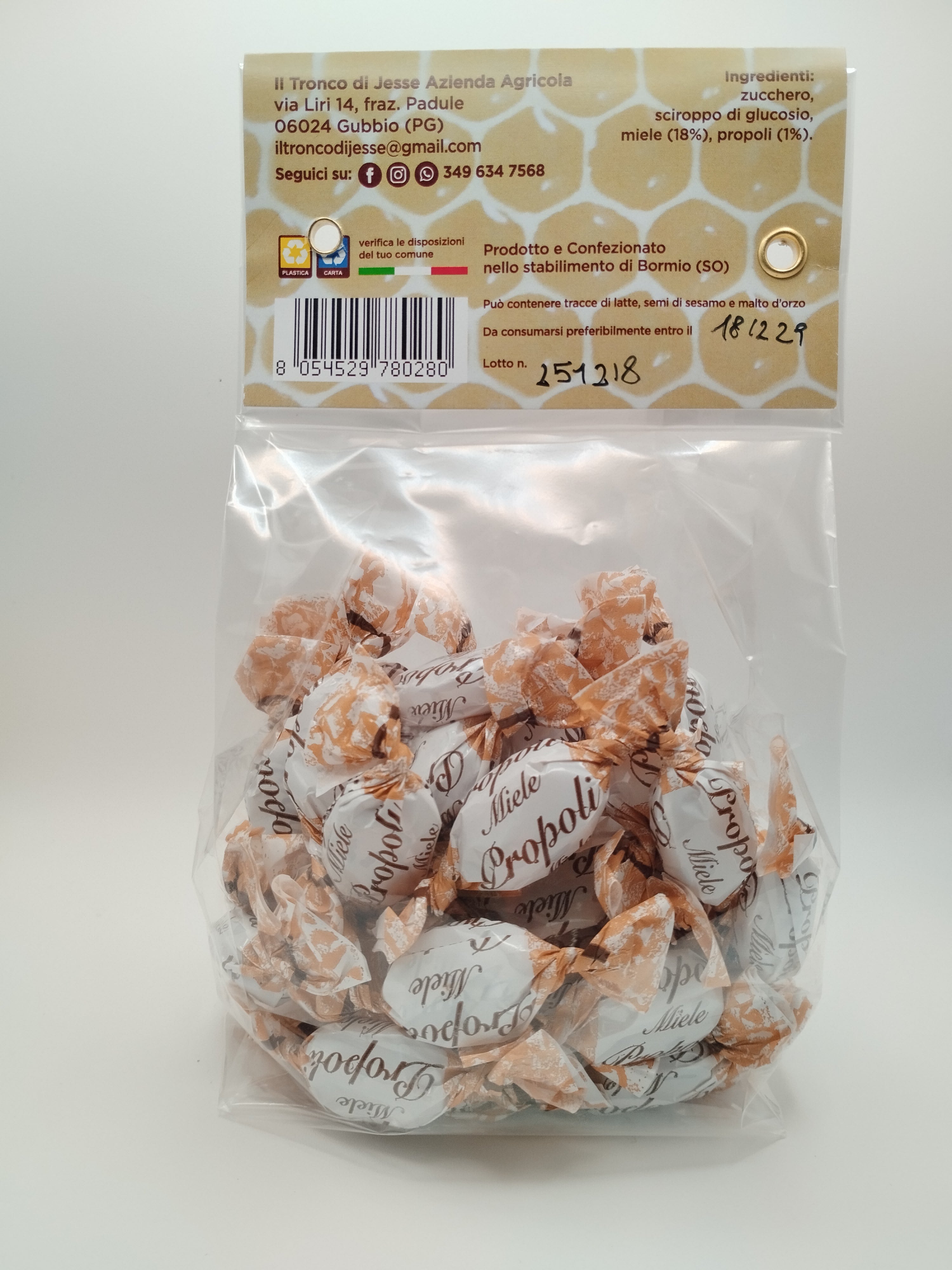 Caramelle al Miele e Propoli